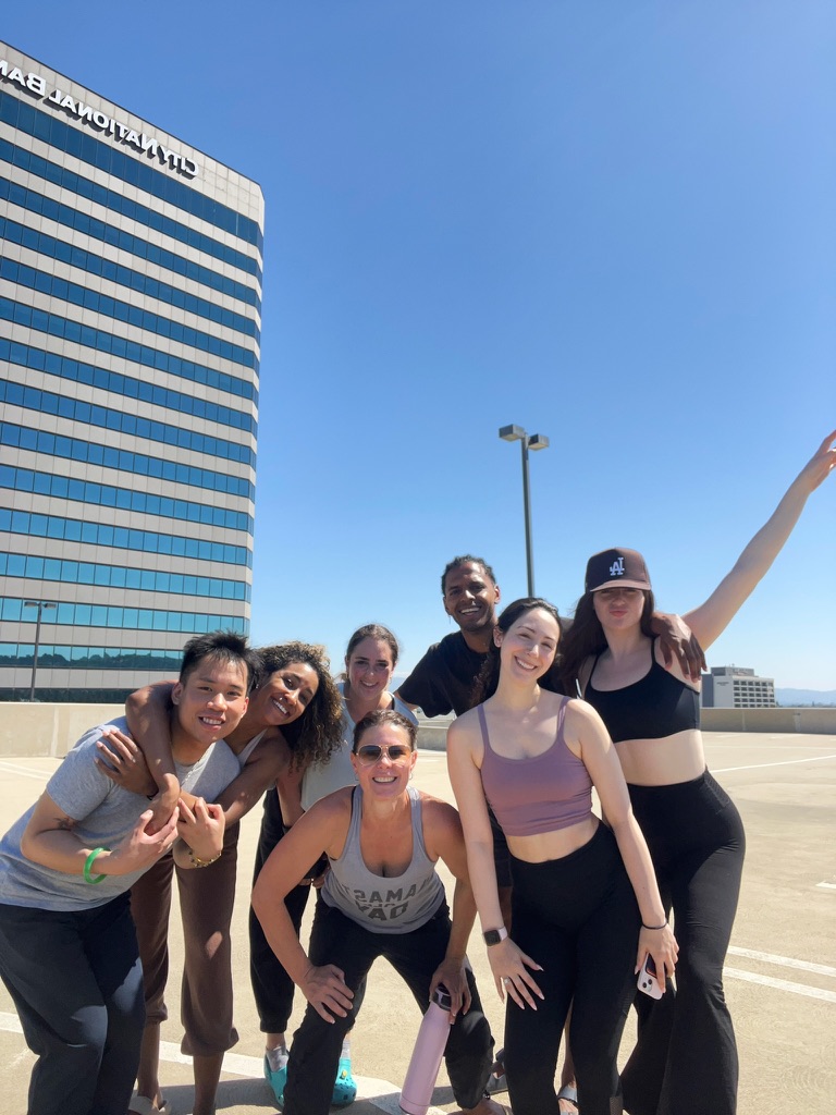 Training group outside